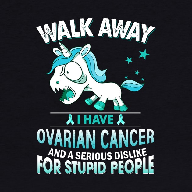 funny ovarian cancer grumpy unicorn warrior by TeesCircle